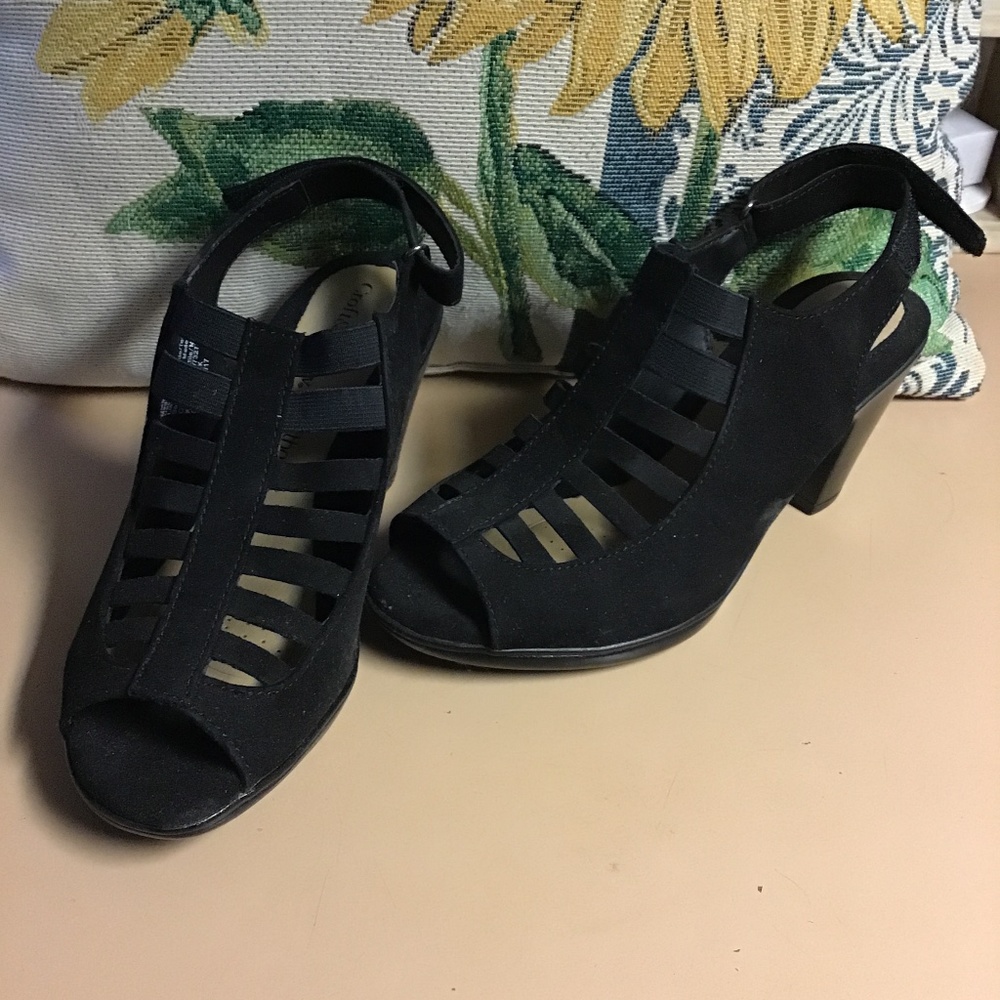 Black suede shoes